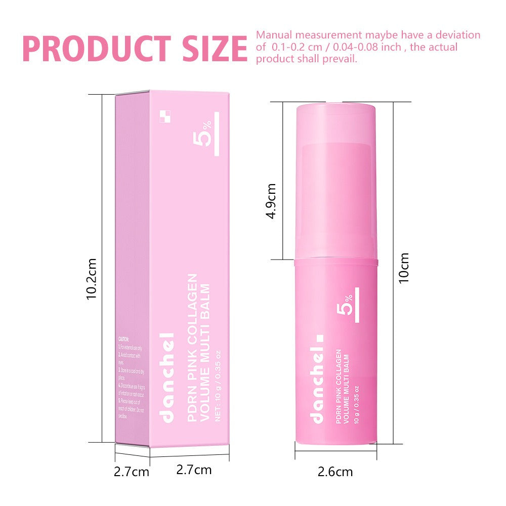 Moisturizing PDRN Pink Collagen Volume Multi Balm | All In One Volufiline, PDRN, NAD Stick for Youthful-Looking, Helping Look of Fine Lines, Firming Care, Anti-Aging Care | For Under-Eyes, Neck, Forehead, Smile Lines, Lip Care | Korean Skincare