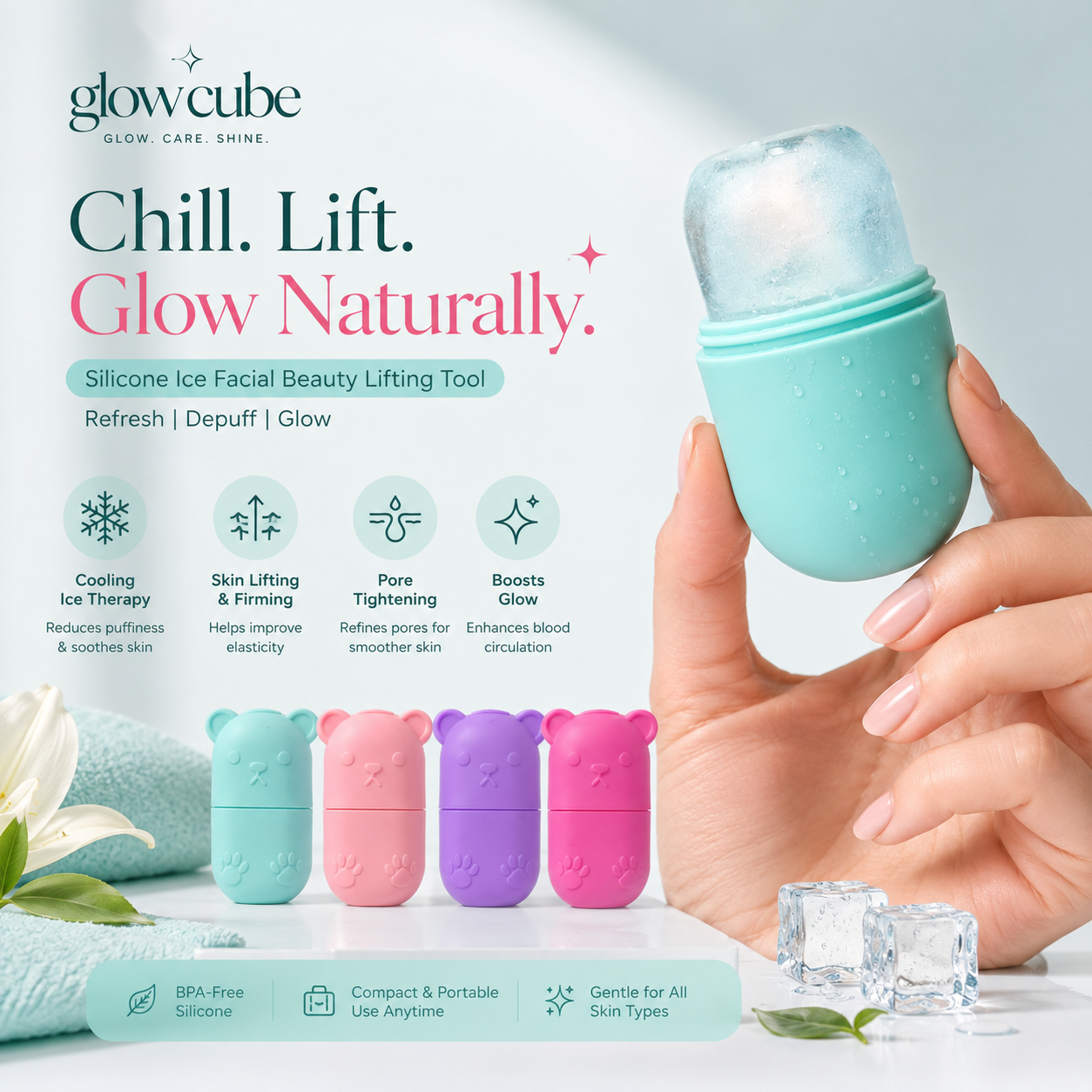 Face Glow Ice Massage Tool