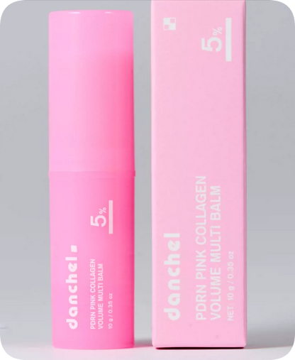 Moisturizing PDRN Pink Collagen Volume Multi Balm | All In One Volufiline, PDRN, NAD Stick for Youthful-Looking, Helping Look of Fine Lines, Firming Care, Anti-Aging Care | For Under-Eyes, Neck, Forehead, Smile Lines, Lip Care | Korean Skincare